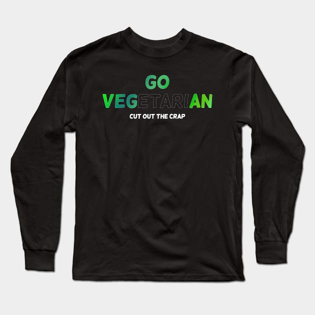 Go Vegan | Vegan Animal Welfare Long Sleeve T-Shirt by MGO Design